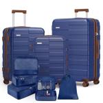 Durable 8-Piece Hardside Luggage Set with TSA Lock