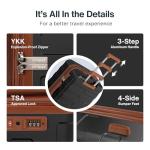 Vipbox 3-Piece Lightweight Travel Luggage Set