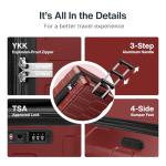 Vipbox 3-Piece Hardside Luggage Set with TSA Lock