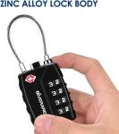 TSA Approved Luggage Locks, 4-Digit Combo, 2 Pack