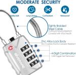 TSA Approved Luggage Locks, 4-Digit Combo, 2 Pack
