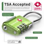 Fosmon TSA Cable Luggage Locks - 4 Pack