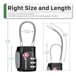 Fosmon TSA Cable Luggage Locks - 4 Pack