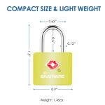 4-Pack TSA Approved Luggage Locks with Keys