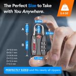 Forge TSA Approved Black Luggage Locks, 2-Pack