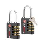 TSA Approved Dual-Opening Key/Combo Locks - 2 Pack