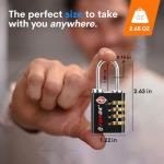 TSA Approved Dual-Opening Key/Combo Locks - 2 Pack