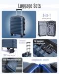 Durable 3-Piece Discount Luggage Set with Spinner Wheels