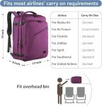 MATEIN Women's Expandable Travel Backpack - Purple