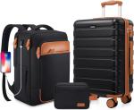 MIUSSE 3-Piece Hard Shell Luggage Set with TSA Lock