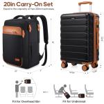 MIUSSE 3-Piece Hard Shell Luggage Set with TSA Lock