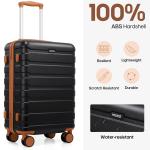 MIUSSE 3-Piece Hard Shell Luggage Set with TSA Lock