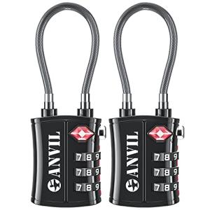 ANVIL TSA Approved Cable Luggage Locks (2 Pack)