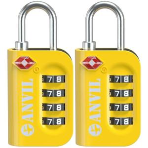 ANVIL TSA Approved 4-Digit Luggage Lock - 2 Pack