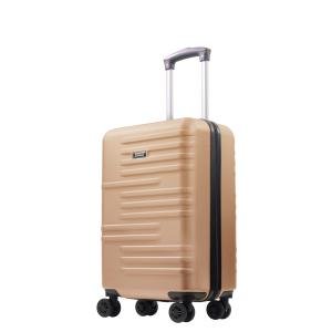 Rose Gold Carry-On Luggage with Spinner Wheels
