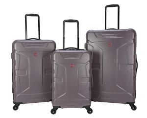 Moda Hard Shell 3-Piece Luggage Set in Purple