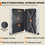 28-Inch White Hardshell Suitcase with TSA Lock