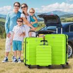3-Piece Lightweight Hardside Suitcase Set with TSA Lock