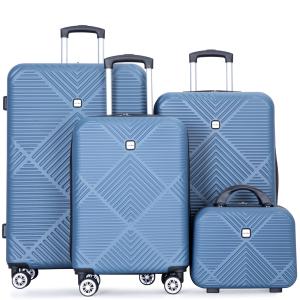 Tripcomp 4-Piece Hardcase Luggage Set - Blue