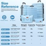 Lightweight 3-Piece Luggage Set with TSA Lock