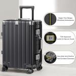 28-Inch Black Hardside Suitcase with TSA Lock