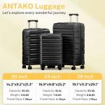 3-Piece Hardshell Luggage Set with TSA Lock