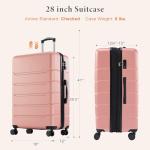 Sweetcrispy 28-Inch Lightweight TSA Lock Carry-On