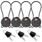 Forge TSA Approved 4-Pack Key Luggage Locks