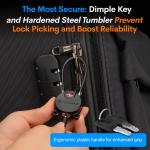 Forge TSA Approved 4-Pack Key Luggage Locks