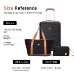 Landisun 3-Piece Hardside Luggage Set with Wheels