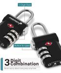Fosmon TSA Approved 3-Digit Luggage Lock Set