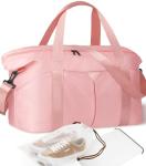 Pink Duffle Bag with Trolley Sleeve for Travel