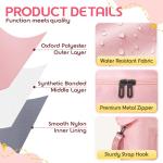 Pink Duffle Bag with Trolley Sleeve for Travel