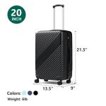 WASUHE 20" Expandable Hardside Carry-on Luggage