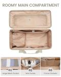 Beige Weekender Duffle Bag with Shoe Compartment