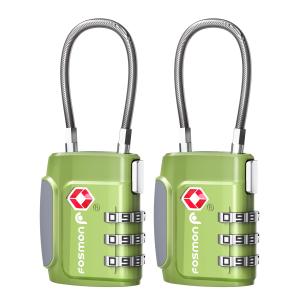 Fosmon TSA Approved Cable Luggage Locks - 2 Pack