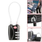 TSA-Approved 3-Digit Luggage Cable Lock Set
