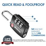 2 Pack TSA Approved Combination Luggage Locks