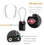 TSA-Approved 3-Digit Luggage Cable Lock Set