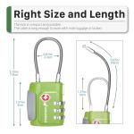 Fosmon TSA Approved Cable Luggage Locks - 2 Pack