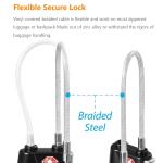 TSA-Approved 3-Digit Luggage Cable Lock Set