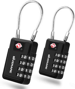2 Pack TSA Approved 4-Digit Luggage Locks