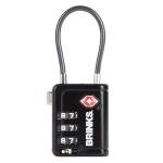 Brinks TSA Combination Padlock with Steel Cable
