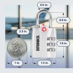 Brinks 30mm Steel TSA Indicator Padlock