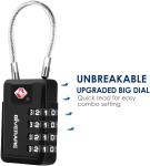 2 Pack TSA Approved 4-Digit Luggage Locks