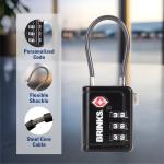 Brinks TSA Combination Padlock with Steel Cable