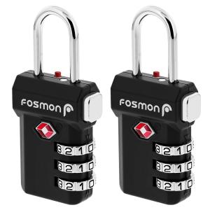 Fosmon TSA Approved 3-Digit Luggage Locks, 2 Pack