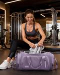 HOTOR Duffle Bag with Shoe Compartment - Purple