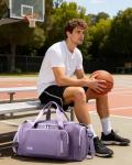 HOTOR Duffle Bag with Shoe Compartment - Purple