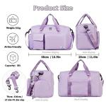 FIORETTO Women’s Lavender Gym Duffle Bag 37L
